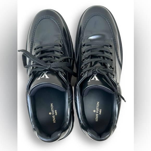 LOUIS VUITTON MEN SIZE 8.5 Abbesses black Derby EXCELLENT CONDITION - Picture 5 of 10